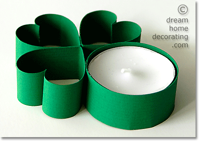 St Patricks Day tealight decoration