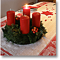 advent wreath on a black forest christmas table