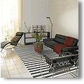 living room area rug with stripes