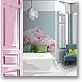 Romantic bedroom in pink & pastels
