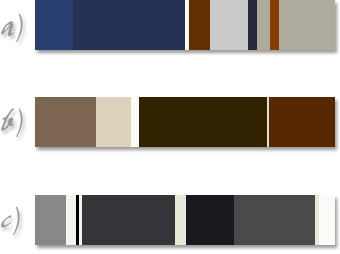 blue-brown-grey color palettes