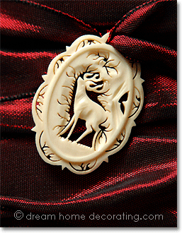 ivory carving of a stag