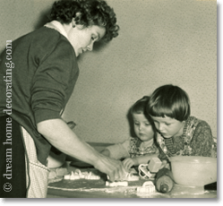 Making Christmas cookies with Mom