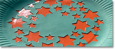 closeup of Christmas paper plate