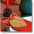christmas table with gingerbread heart