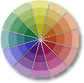 color wheel of tones