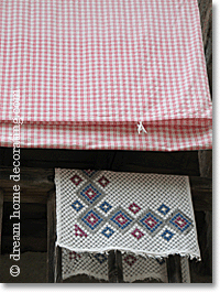 rustic textiles in the Ticino