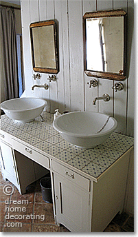 rustic French bathroom vanity