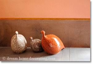 French ceramic chickens