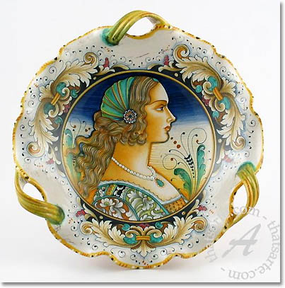 elegant majolica bowl