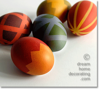 easter egg designs you can do with masking tape & dye