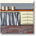 French country kitchen illustration