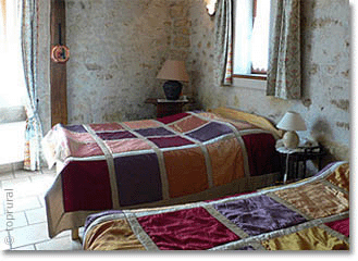 rustic bedroom in central France