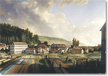 Jean-Baptiste Huet, The Oberkampf Factory at Jouy-en-Josas, Oil on canvas, 1807