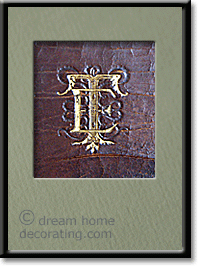 framed piece of embossed leather