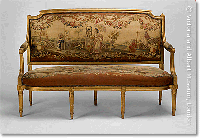 French settee, made ca. 1780