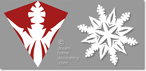 six-pointed paper snowflake pattern