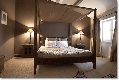 bedroom in chocolate tones, France