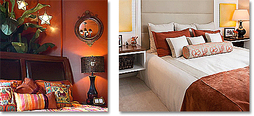 burnt orange (terracotta) bedroom color schemes