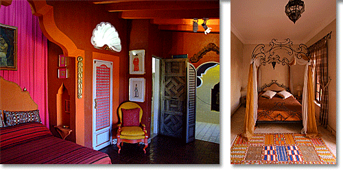 Orange/pink color combinations for bedrooms.