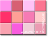 pink color swatches