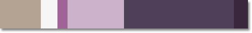 French palette scheme with purple colors: raw linen, white, berry, pink lavender, deep purple