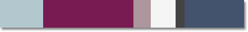 purple color palette with dusty turquoise, bordeaux, grey rose, buttermilk, charcoal, teal