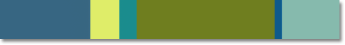 green and other colors: teal, chartreuse, turquoise, bright olive, cobalt blue, pale jade