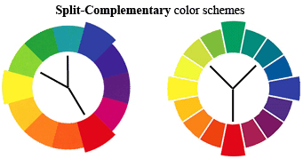 split complementary color scheme