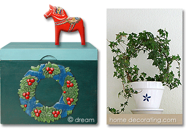swedish decor: Dalarna horse and wooden box