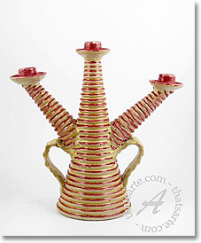 fun earthenware candleholder from Tuscany