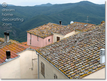 Village house colors in Tuscany