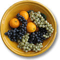 Tuscan ceramic bowl with grapes