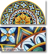 geometric plate pattern from Deruta, Umbria
