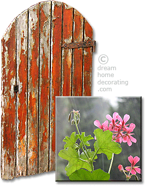 Tuscan color scheme in pink and rust