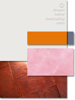 Tuscan color scheme in pink and rust