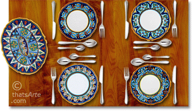 tuscan style majolica dinnerware