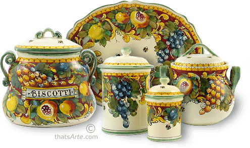 majolica kitchenware from Tuscany