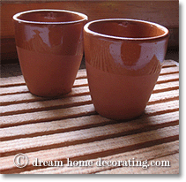 terracotta mugs, Tuscany