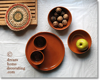 rustic terracotta dinnerware