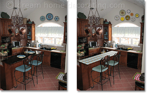 breakfast bar variations for an Italian-style country kitchen