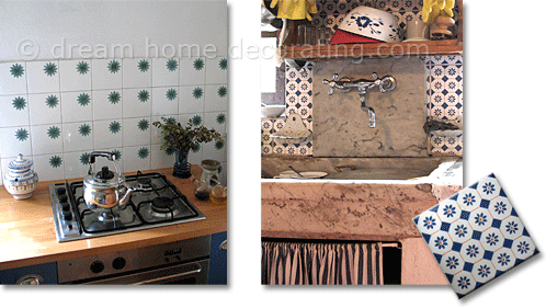 Tuscan tiles on a splashback