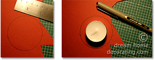christmas paper craft: personalized tealight candle holder