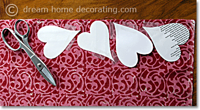 How to make a garland of Valentine hearts: Step 1, cutting out the hearts