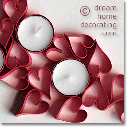 Valentine tealight crafts from paper strips