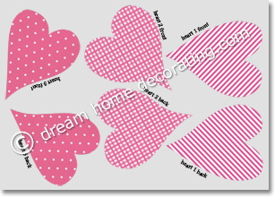 Valentine heart templates for download and printing