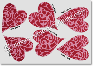 Valentines Day hearts for download and printing