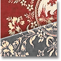 red and grey waverly toile swatches