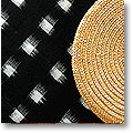 straw basket and ikat weave