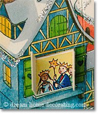 German advent calendar (detail): The star singers German advent calendar (detail): The star singers
